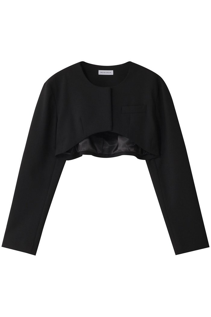 【メゾンスペシャル/MAISON SPECIAL】のSuiting Bolero/スーチングボレロ インテリア・キッズ・メンズ・レディースファッション・服の通販 founy(ファニー) https://founy.com/ ファッション Fashion レディースファッション Fashion for Women アウター Coat / Outerwear Collection レディースジャケット・軽アウター Jackets ボレロ・ショート丈ジャケット / ドレス羽織りに Boleros & Short Jackets オケージョン Occasion Wear ショート Short, Short Length ジャケット Jacket, Outerwear スラックス Slacks, Dress Pants デニム Denim, Jeans Material フロント Front, Front Design ボレロ Bolero, Short Cardigan 羽織 Haori, Light Jacket メランジ Melange, Mixed Yarn エレガント 上品 Elegant |ID: prp329100004271049 ipo3291000000032966368