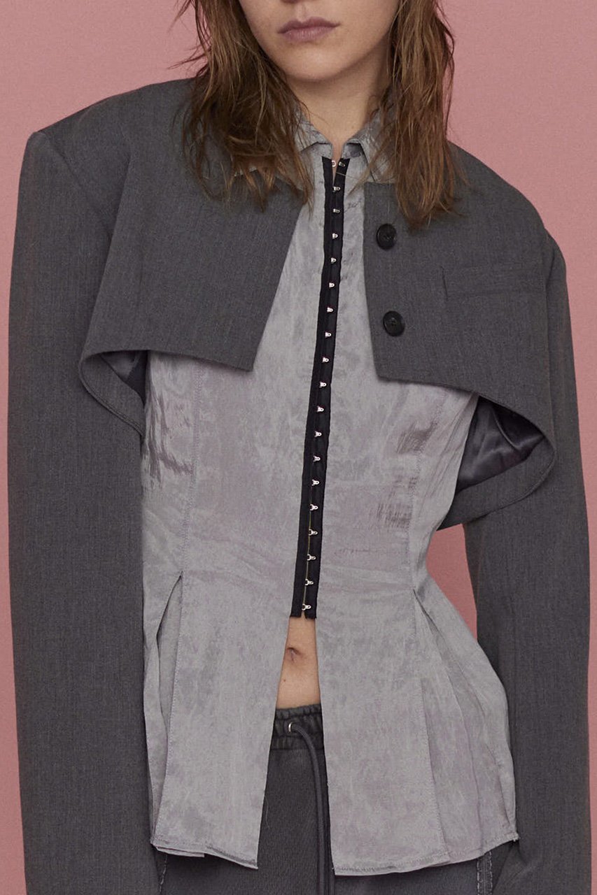 【メゾンスペシャル/MAISON SPECIAL】のSuiting Bolero/スーチングボレロ 人気、トレンドファッション・服の通販 founy(ファニー) 　ファッション　Fashion　レディースファッション　Fashion for Women　アウター　Coat / Outerwear Collection　レディースジャケット・軽アウター　Jackets　ボレロ・ショート丈ジャケット / ドレス羽織りに　Boleros & Short Jackets　オケージョン　Occasion Wear　ショート　Short, Short Length　ジャケット　Jacket, Outerwear　スラックス　Slacks, Dress Pants　デニム　Denim, Jeans Material　フロント　Front, Front Design　ボレロ　Bolero, Short Cardigan　羽織　Haori, Light Jacket　メランジ　Melange, Mixed Yarn　エレガント 上品　Elegant　other-8|ID: prp329100004271049 ipo3291000000032966400