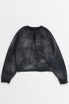 【メゾンスペシャル/MAISON SPECIAL】のDRESSAGE Lace Up Vintage Sweatshirt/DRESSAGEレースアップヴィンテージスウェット BLK(ブラック)|ID: prp329100004271050 ipo3291000000029678681