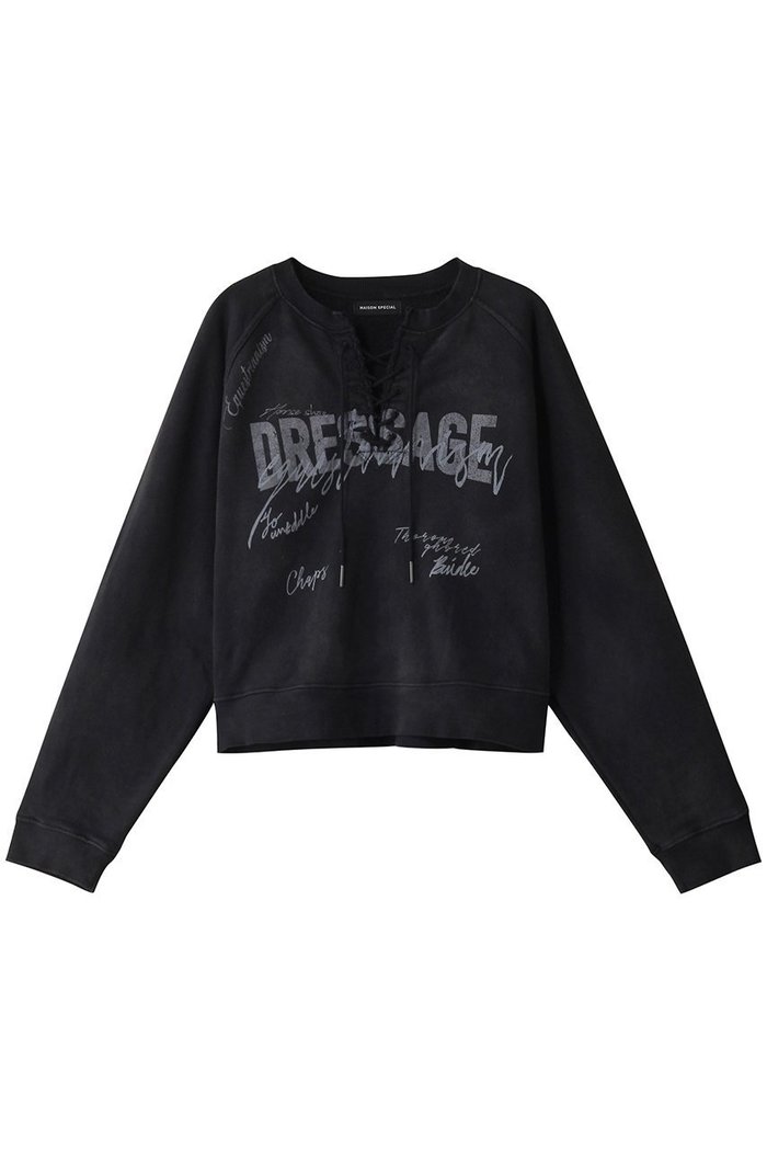 【メゾンスペシャル/MAISON SPECIAL】のDRESSAGE Lace Up Vintage Sweatshirt/DRESSAGEレースアップヴィンテージスウェット インテリア・キッズ・メンズ・レディースファッション・服の通販 founy(ファニー) https://founy.com/ ファッション Fashion レディースファッション Fashion for Women トップス・カットソー Cut & Sew Tops シャツ・ブラウス・オフィスカジュアル Elegant Blouses & Button-Ups レディースパーカー・カジュアルフーディー Casual Hoodies & Sweatshirts ロングTシャツ・Tシャツ Longline T-Shirts & Tees スウェット・クルーネックトップス Sweatshirts & Crewnecks / Relaxed Fit Sweat Tops カットソー・ベーシックTシャツ Cut-and-Sewn Tops / Stretch Tees & Basics ワンピース Dresses フォーマル・パーティードレス・結婚式用ドレス Elegant & Casual Dresses ヴィンテージ Vintage Style プリント Print, Printed Pattern リアル Real, Realistic レース Lace, Lace Fabric |ID: prp329100004271050 ipo3291000000036140293