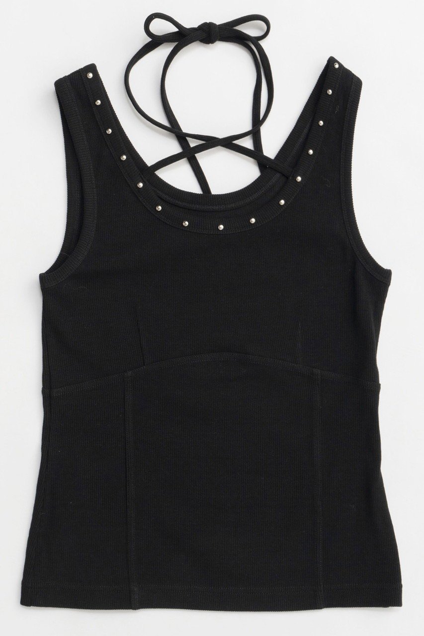 【メゾンスペシャル/MAISON SPECIAL】のPigment Processing Studs Tank Top/ピグメントスタッズタンクトップ インテリア・キッズ・メンズ・レディースファッション・服の通販 founy(ファニー) 　ファッション　Fashion　レディースファッション　WOMEN　トップス・カットソー　Tops/Tshirt　キャミソール / ノースリーブ　No Sleeves　シャツ/ブラウス　Shirts/Blouses　ロング / Tシャツ　T-Shirts　カットソー　Cut and Sewn　ヴィンテージ　Vintage　春　Spring　キャミソール　Camisole　コルセット　Corset　スタッズ　Studs　タンク　Tank　トレンド　Trend　A/W・秋冬　Aw・Autumn/Winter・Fw・Fall-Winter　S/S・春夏　Ss・Spring/Summer　夏　Summer　2025年　2025　BLK(ブラック)|ID: prp329100004271051 ipo3291000000029678684