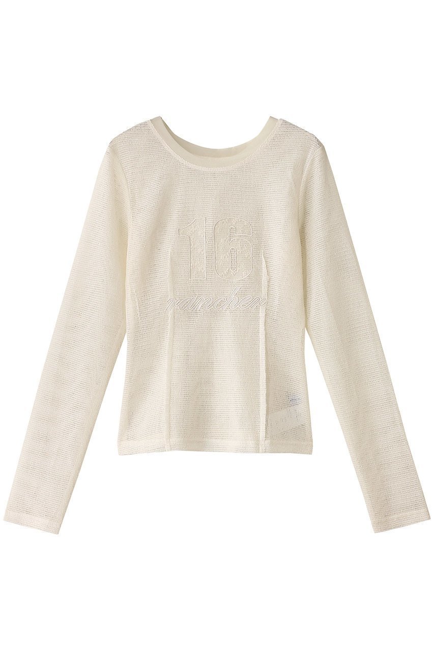 【メゾンスペシャル/MAISON SPECIAL】の2way Mesh Fabric Embroidery Numbering Tops/2WAYメッシュエンブロイダリーナンバリングトップス インテリア・キッズ・メンズ・レディースファッション・服の通販 founy(ファニー) 　ファッション　Fashion　レディースファッション　Fashion for Women　トップス・カットソー　Cut & Sew Tops　シャツ・ブラウス・オフィスカジュアル　Elegant Blouses & Button-Ups　ロングTシャツ・Tシャツ　Longline T-Shirts & Tees　カットソー・ベーシックTシャツ　Cut-and-Sewn Tops / Stretch Tees & Basics　スリット　Slit, Slit Detail　スリーブ　Sleeve, Long Sleeve / Short Sleeve　チュニック　Tunic, Long Top　メッシュ　Mesh, Net Fabric　レース　Lace, Lace Fabric　ロング　Long, Long-Length　おすすめ　Recommended / Our Picks　WHT(ホワイト)|ID: prp329100004271052 ipo3291000000032861715