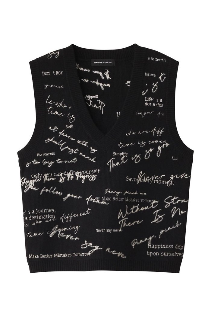 【メゾンスペシャル/MAISON SPECIAL】のEmbroidery Vest/エンブロイダリーベスト インテリア・キッズ・メンズ・レディースファッション・服の通販 founy(ファニー) https://founy.com/ ファッション Fashion レディースファッション Fashion for Women トップス・カットソー Cut & Sew Tops ニット Knit Tops & Sweaters ベスト&ジレ / 重ね着スタイル Vests & Gilets カジュアルプルオーバー・ニットトップス Pullovers & Knit Tops / Casual Pullovers インナー Innerwear カラフル Colorful Design タンク Tank Top, Sleeveless Top ベスト Vest, Waistcoat モノトーン Monotone, Black and White 夏 Summer |ID: prp329100004271053 ipo3291000000032954738