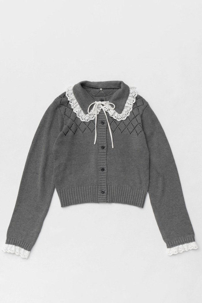 【メゾンスペシャル/MAISON SPECIAL】のCotton Fabric Lace Colored Cardigan/コットンレースカラーカーディガン インテリア・キッズ・メンズ・レディースファッション・服の通販 founy(ファニー) https://founy.com/ ファッション Fashion レディースファッション WOMEN トップス・カットソー Tops/Tshirt ニット Knit Tops カーディガン Cardigans 春 Spring カーディガン Cardigan ショート Short ドッキング Docking リボン Ribbon レース Race A/W・秋冬 Aw・Autumn/Winter・Fw・Fall-Winter S/S・春夏 Ss・Spring/Summer 夏 Summer 2025年 2025 |ID: prp329100004271054 ipo3291000000029678700