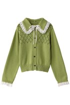 【メゾンスペシャル/MAISON SPECIAL】のCotton Fabric Lace Colored Cardigan/コットンレースカラーカーディガン LIME(ライム)|ID: prp329100004271054 ipo3291000000036896286