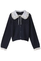 【メゾンスペシャル/MAISON SPECIAL】のCotton Fabric Lace Colored Cardigan/コットンレースカラーカーディガン NVY(ネイビー)|ID: prp329100004271054 ipo3291000000036896287