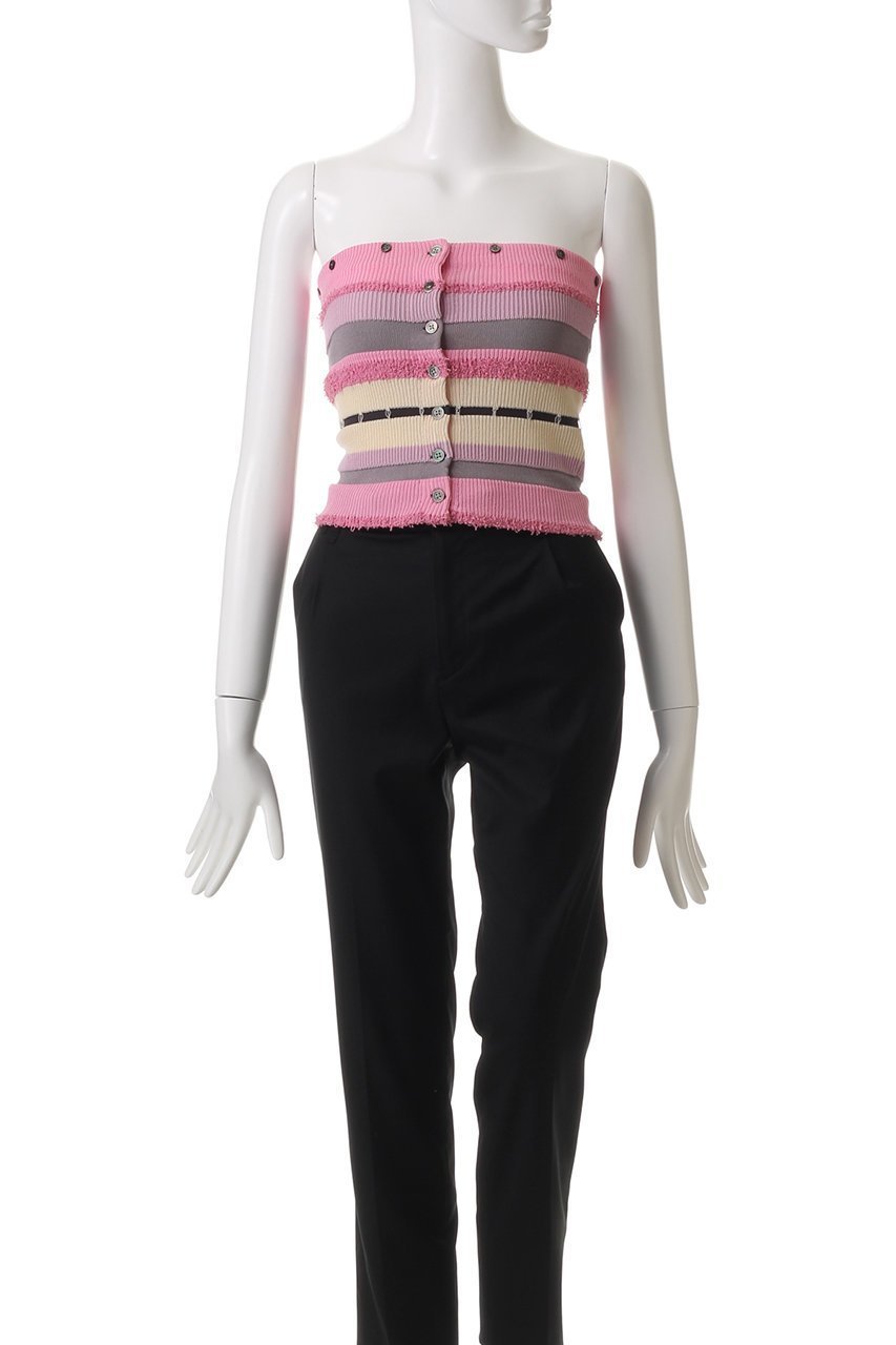 【メゾンスペシャル/MAISON SPECIAL】のMultiway Colorful Border Cardigan/マルチウェイカラフルボーダーカーディガン 人気、トレンドファッション・服の通販 founy(ファニー) 　ファッション　Fashion　レディースファッション　Fashion for Women　トップス・カットソー　Cut & Sew Tops　ニット　Knit Tops & Sweaters　カーディガン・羽織り　Layered Style Cardigans　カラフル　Colorful Design　カーディガン　Cardigan, Knitwear　キャミソール　Camisole, Spaghetti Strap Top　コンパクト　Compact, Small Size　タンク　Tank Top, Sleeveless Top　ビスチェ　Bustier, Corset Top　ボレロ　Bolero, Short Cardigan　ボーダー　Border, Stripe　おすすめ　Recommended / Our Picks　other-6|ID: prp329100004271055 ipo3291000000034909786