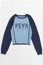 【メゾンスペシャル/MAISON SPECIAL】のPEAR Logo Knit Tops/PEARロゴニットトップス BLU(ブルー)|ID:prp329100004271056