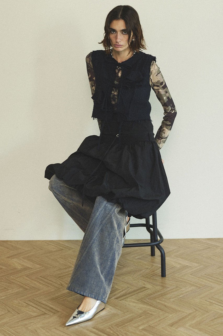 【メゾンスペシャル/MAISON SPECIAL】のFlower Rustic Tops/フラワーラスティックトップス 人気、トレンドファッション・服の通販 founy(ファニー) 　ファッション　Fashion　レディースファッション　Fashion for Women　トップス・カットソー　Cut & Sew Tops　キャミソール&ノースリーブ　Camisoles & Sleeveless Tops　シャツ・ブラウス・オフィスカジュアル　Elegant Blouses & Button-Ups　インナー　Innerwear　コンパクト　Compact, Small Size　ノースリーブ　Sleeveless, No-Sleeve　ビスチェ　Bustier, Corset Top　フラワー　Flower, Floral　フロント　Front, Front Design　モチーフ　Motif, Design Theme　リボン　Ribbon, Bow　other-6|ID: prp329100004271058 ipo3291000000032874483