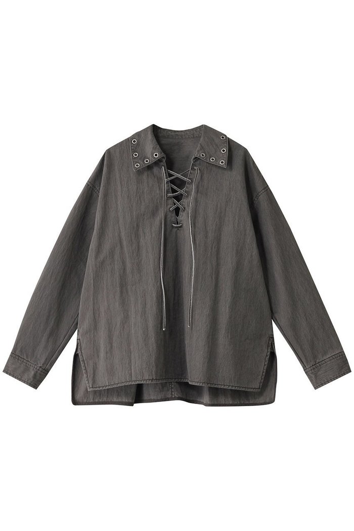 【メゾンスペシャル/MAISON SPECIAL】のLace Up Oversize Pullover/レースアップブルオーバー インテリア・キッズ・メンズ・レディースファッション・服の通販 founy(ファニー) https://founy.com/ ファッション Fashion レディースファッション Fashion for Women トップス・カットソー Cut & Sew Tops シャツ・ブラウス・オフィスカジュアル Elegant Blouses & Button-Ups カジュアルプルオーバー・ニットトップス Pullovers & Knit Tops / Casual Pullovers スタイリッシュ Stylish, Fashionable スリーブ Sleeve, Long Sleeve / Short Sleeve デニム Denim, Jeans Material トレンド Trend, Trending Now フロント Front, Front Design ミリタリー Military, Army Style ロング Long, Long-Length |ID: prp329100004271060 ipo3291000000035063584