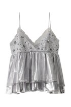 【メゾンスペシャル/MAISON SPECIAL】のShining Tiered Camisole Tunic/シャイニングティアードキャミチュニック SLV(シルバー)|ID: prp329100004271061 ipo3291000000032882131