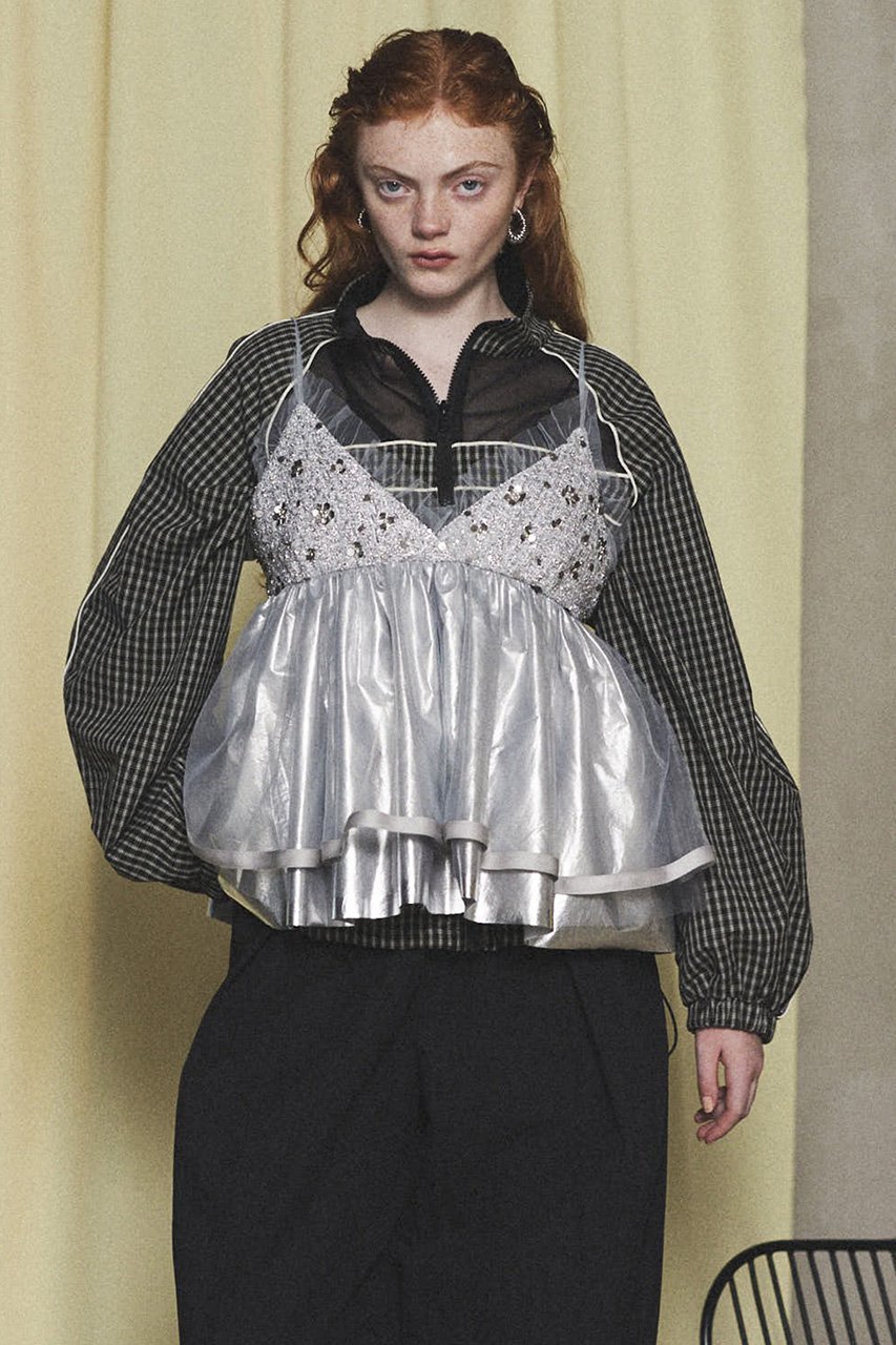 【メゾンスペシャル/MAISON SPECIAL】のShining Tiered Camisole Tunic/シャイニングティアードキャミチュニック 人気、トレンドファッション・服の通販 founy(ファニー) 　ファッション　Fashion　レディースファッション　Fashion for Women　ワンピース　Dresses　チュニック　Tunic Tops & Dresses　春　Spring　カットソー　Cut and Sewn Top　シルバー　Silver, Metallic Silver　スパンコール　Sequins, Sequin Embellishment　スラックス　Slacks, Dress Pants　タンク　Tank Top, Sleeveless Top　チュニック　Tunic, Long Top　チュール　Tulip, Tulip Motif　ツイード　Twill, Twill Weave　ティアード　Tiered, Tiered Style　ペプラム　Peplum, Flared Hem　リボン　Ribbon, Bow　ロング　Long, Long-Length　夏　Summer　other-7|ID: prp329100004271061 ipo3291000000032882156
