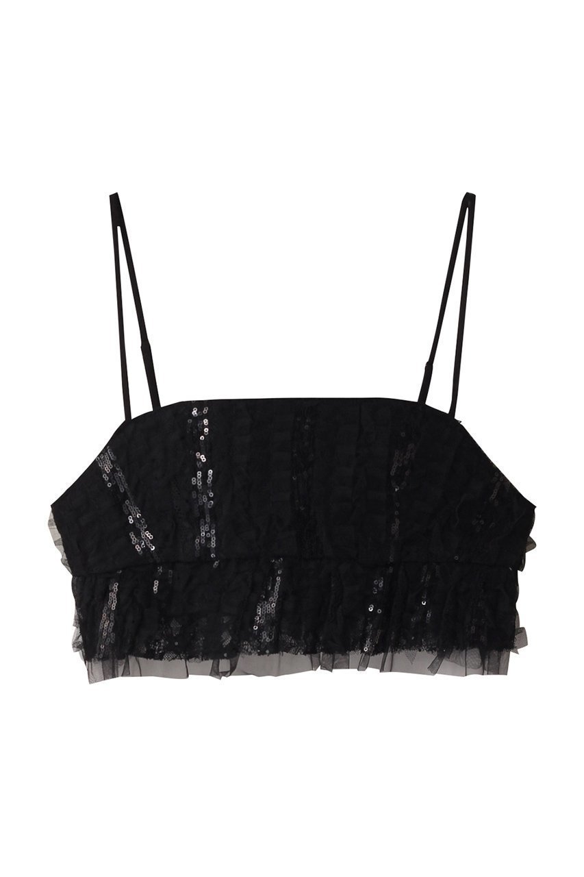 【メゾンスペシャル/MAISON SPECIAL】のMulti Fabric Glitter Flower Bustier/マルチファブリックキラキラフラワービスチェ インテリア・キッズ・メンズ・レディースファッション・服の通販 founy(ファニー) 　ファッション　Fashion　レディースファッション　Fashion for Women　トップス・カットソー　Cut & Sew Tops　キャミソール&ノースリーブ　Camisoles & Sleeveless Tops　シャツ・ブラウス・オフィスカジュアル　Elegant Blouses & Button-Ups　ビスチェ　Bustiers & Corset Tops / Layered Bustier Style　ギャザー　Gathered, Ruffled　シアー　Sheer, See-Through　シンプル　Simple, Minimal　ジャケット　Jacket, Outerwear　スパンコール　Sequins, Sequin Embellishment　ダメージ　Distressed, Destroyed　チュール　Tulip, Tulip Motif　デニム　Denim, Jeans Material　ノースリーブ　Sleeveless, No-Sleeve　ブルゾン　Blouson, Bomber Jacket　羽織　Haori, Light Jacket　ミリタリー　Military, Army Style　モチーフ　Motif, Design Theme　ラップ　Wrap, Wrap Design　レース　Lace, Lace Fabric　再入荷　Restock / Back in Stock　おすすめ　Recommended / Our Picks　BLK(ブラック)|ID: prp329100004271062 ipo3291000000032884927