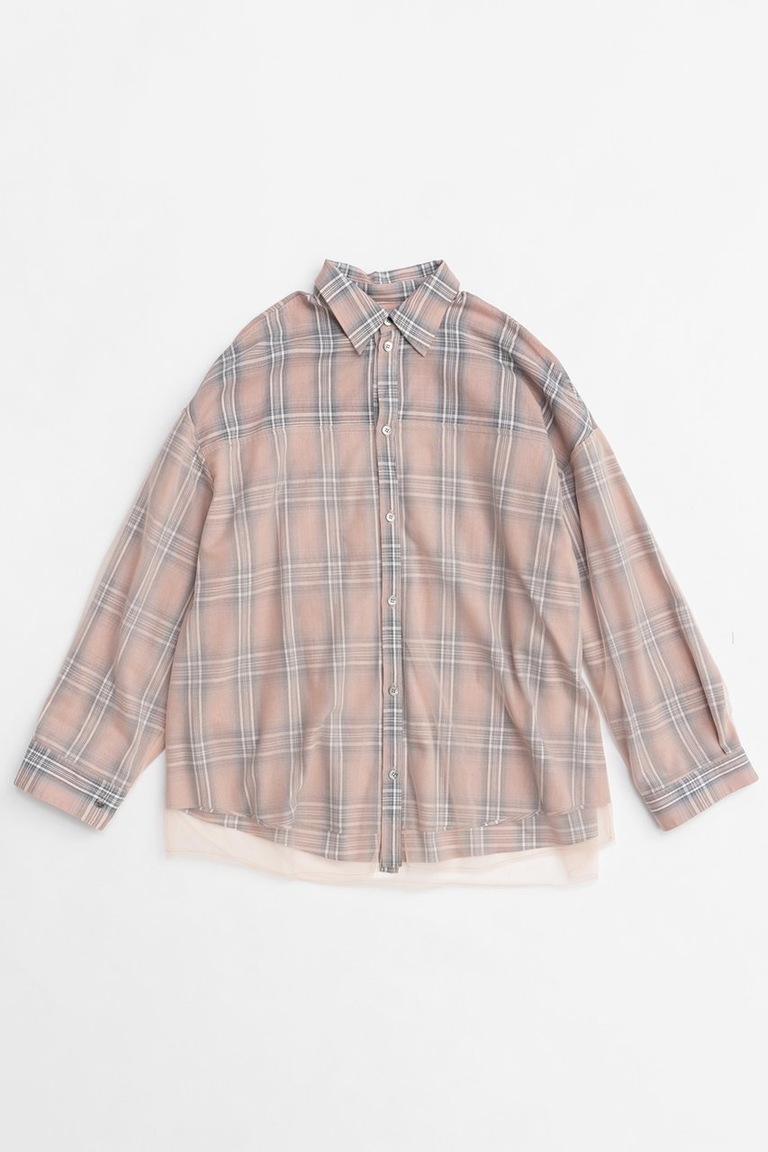 【メゾンスペシャル/MAISON SPECIAL】のReversible Voile Shirt/リバーシブルボイルシャツ インテリア・キッズ・メンズ・レディースファッション・服の通販 founy(ファニー) 　ファッション　Fashion　レディースファッション　WOMEN　トップス・カットソー　Tops/Tshirt　シャツ/ブラウス　Shirts/Blouses　春　Spring　スリーブ　Sleeve　チェック　Check　チュール　Tulle　トレンド　Trend　ボトム　Bottom　羽織　Haori　リバーシブル　Reversible　ロング　Long　A/W・秋冬　Aw・Autumn/Winter・Fw・Fall-Winter　S/S・春夏　Ss・Spring/Summer　夏　Summer　2025年　2025　PNK(ピンク)|ID: prp329100004271064 ipo3291000000029678741