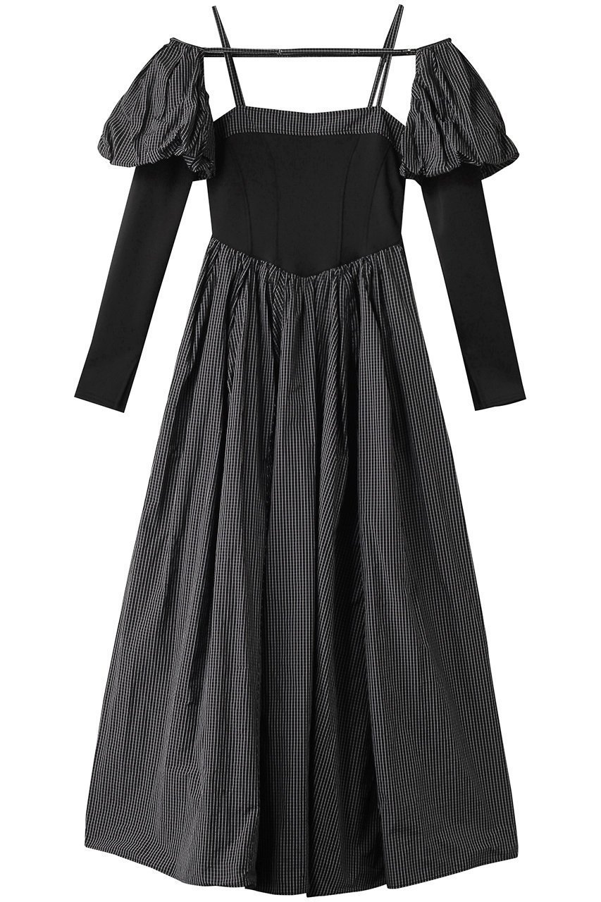 【メゾンスペシャル/MAISON SPECIAL】のPuffy Bolero Set Plaid Pattern Volume Silhouette Dress/パフィーボレロセットチェックボリュームワンピース 人気、トレンドファッション・服の通販 founy(ファニー) 　ファッション　Fashion　レディースファッション　Fashion for Women　アウター　Coat / Outerwear Collection　ボレロ・ショート丈ジャケット / ドレス羽織りに　Boleros & Short Jackets　ワンピース　Dresses　フォーマル・パーティードレス・結婚式用ドレス　Elegant & Casual Dresses　チュニック　Tunic Tops & Dresses　キャミワンピース　Cami Dress, Slip Dress　コルセット　Corset, Bustier　ストレッチ　Stretch, Stretchy Fabric　セパレート　Separate, Two-Piece　タフタ　Taffeta, Structured Fabric　チェック　Check, Plaid, Tartan　チュニック　Tunic, Long Top　ドッキング　Docking, Mixed Material　フォルム　Silhouette, Form　ボレロ　Bolero, Short Cardigan　無地　Plain, Solid Color　ロング　Long, Long-Length　エレガント 上品　Elegant　 other-1|ID: prp329100004271065 ipo3291000000035846627