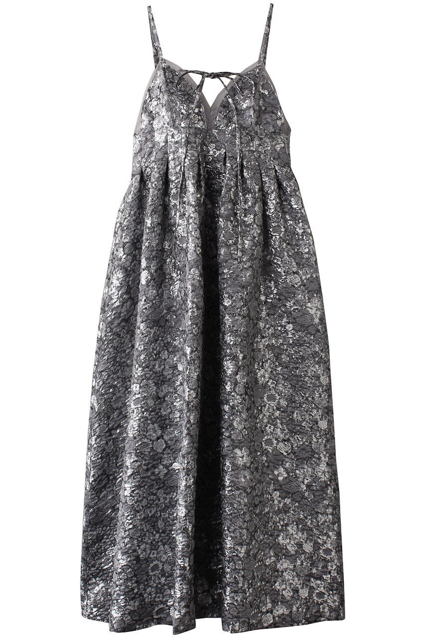 【メゾンスペシャル/MAISON SPECIAL】のLame Jacquard Volume Silhouette Dress/ラメジャガードボリュームワンピース インテリア・キッズ・メンズ・レディースファッション・服の通販 founy(ファニー) 　ファッション　Fashion　レディースファッション　Fashion for Women　ワンピース　Dresses　フォーマル・パーティードレス・結婚式用ドレス　Elegant & Casual Dresses　チュニック　Tunic Tops & Dresses　チュニック　Tunic, Long Top　フィット　Fit, Slim Fit　フォーマル　Formal, Dressy　マキシ　Maxi, Full Length　ロング　Long, Long-Length　SLV(シルバー)|ID: prp329100004271068 ipo3291000000032883315
