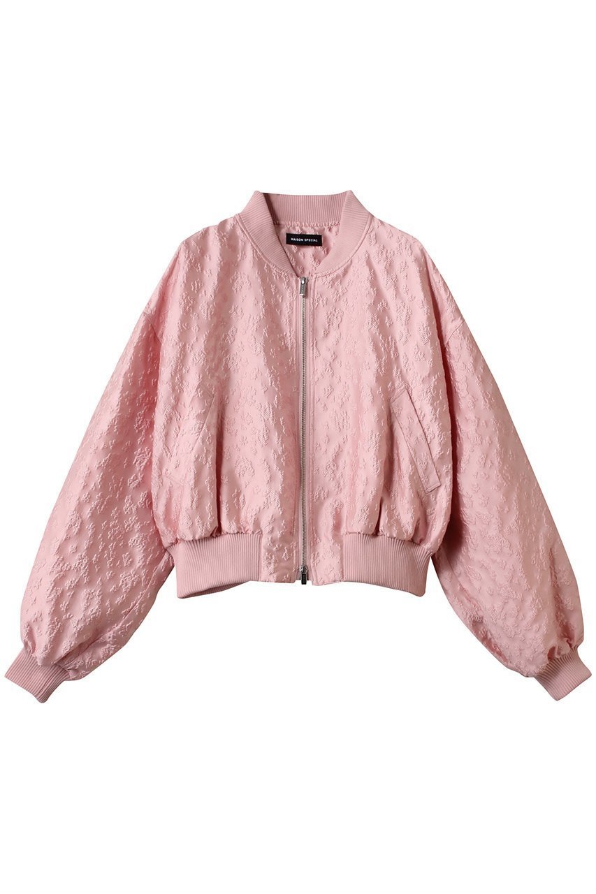 【メゾンスペシャル/MAISON SPECIAL】のJacquard Blouson/ジャガードブルゾン インテリア・キッズ・メンズ・レディースファッション・服の通販 founy(ファニー) 　ファッション　Fashion　レディースファッション　Fashion for Women　アウター　Coat / Outerwear Collection　レディースジャケット・軽アウター　Jackets　ブルゾンジャケット・スポーティアウター　Blouson Jackets　インナー　Innerwear　春　Spring　ジャケット　Jacket, Outerwear　ブルゾン　Blouson, Bomber Jacket　ボトム　Bottoms, Lower Wear　ロング　Long, Long-Length　エレガント 上品　Elegant　PNK(ピンク)|ID: prp329100004271073 ipo3291000000035065255
