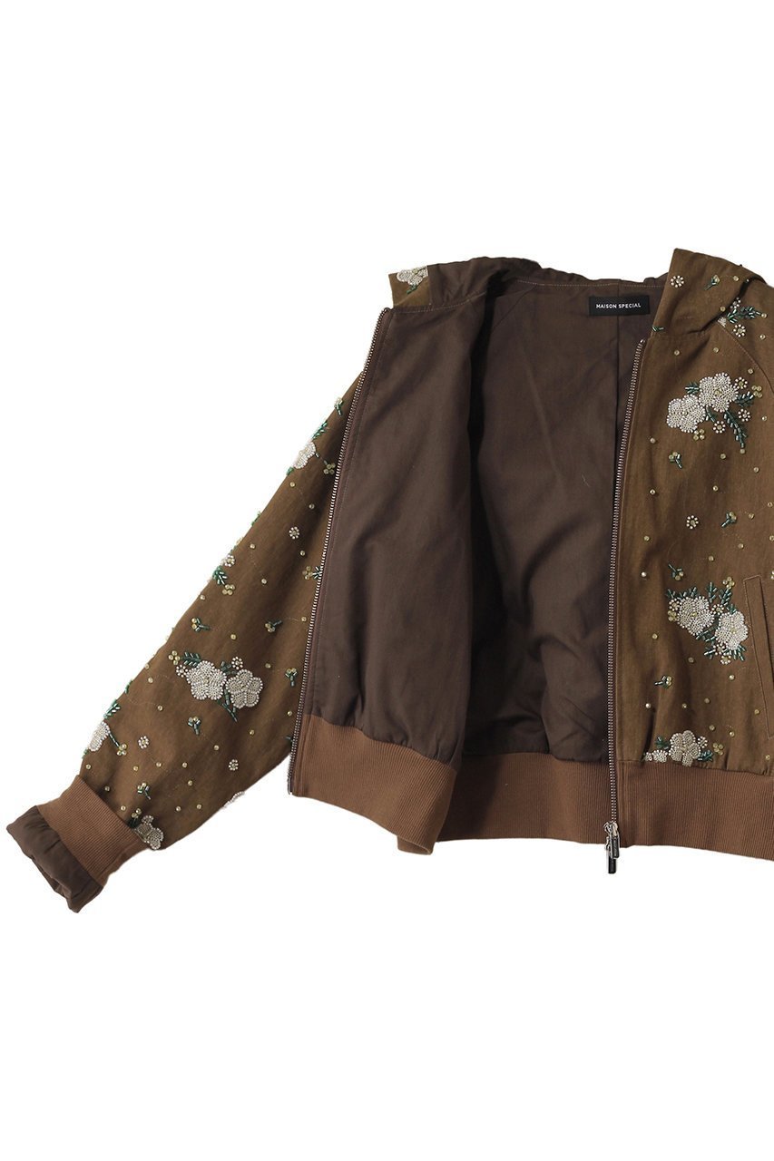 【メゾンスペシャル/MAISON SPECIAL】のEmbroidery Flower Beads Hoodie/エンブロイダリーフラワービーズパーカー 人気、トレンドファッション・服の通販 founy(ファニー) 　ファッション　Fashion　レディースファッション　Fashion for Women　アウター　Coat / Outerwear Collection　レディースジャケット・軽アウター　Jackets　ブルゾンジャケット・スポーティアウター　Blouson Jackets　インナー　Innerwear　ジャケット　Jacket, Outerwear　デニム　Denim, Jeans Material　パーカー　Hoodie, Parka　ブルゾン　Blouson, Bomber Jacket　ユーズド　Used, Vintage-Look　ロング　Long, Long-Length　ヴィンテージ　Vintage Style　羽織　Haori, Light Jacket　other-6|ID: prp329100004271074 ipo3291000000032918961
