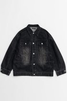 【メゾンスペシャル/MAISON SPECIAL】のOversize Flocking Denim Jacket/オーバーサイズフロッキーデニムジャケット BLK(ブラック)|ID:prp329100004271076