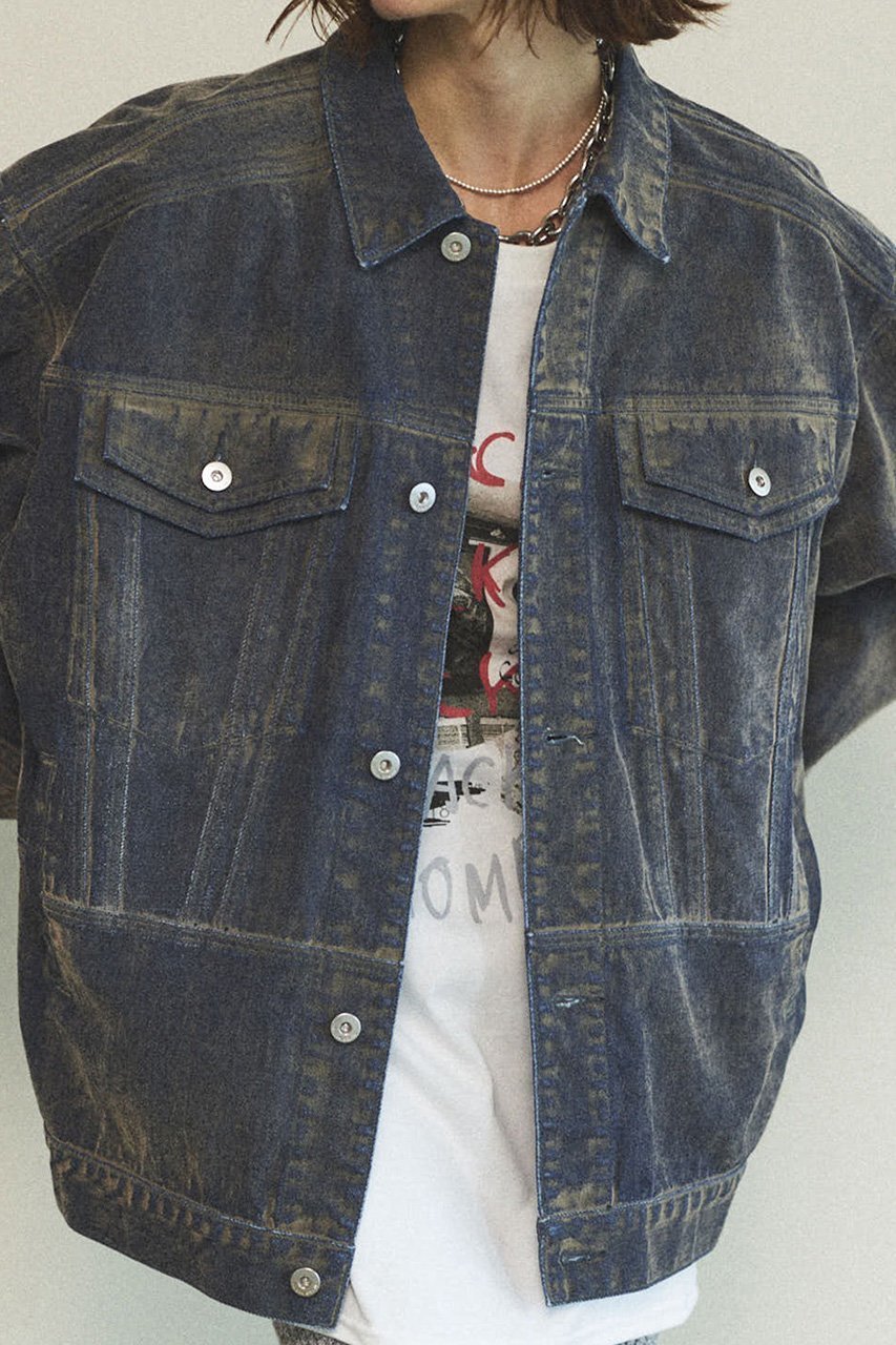 【メゾンスペシャル/MAISON SPECIAL】のOversize Flocking Denim Jacket/オーバーサイズフロッキーデニムジャケット 人気、トレンドファッション・服の通販 founy(ファニー) 　ファッション　Fashion　レディースファッション　Fashion for Women　アウター　Coat / Outerwear Collection　レディースジャケット・軽アウター　Jackets　デニムジャケット / カジュアルアウター　Denim Jackets　インナー　Innerwear　ジャケット　Jacket, Outerwear　スタンダード　Standard, Basic　セットアップ　Set-Up, Coordinated Outfit　デニム　Denim, Jeans Material　ロング　Long, Long-Length　other-8|ID: prp329100004271076 ipo3291000000032934308