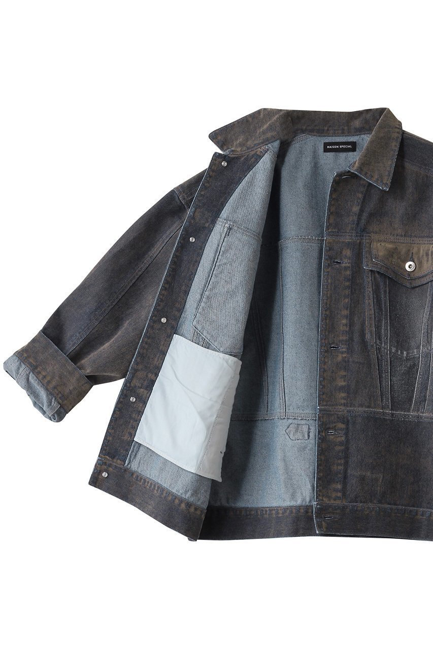【メゾンスペシャル/MAISON SPECIAL】のOversize Flocking Denim Jacket/オーバーサイズフロッキーデニムジャケット 人気、トレンドファッション・服の通販 founy(ファニー) 　ファッション　Fashion　レディースファッション　Fashion for Women　アウター　Coat / Outerwear Collection　レディースジャケット・軽アウター　Jackets　デニムジャケット / カジュアルアウター　Denim Jackets　インナー　Innerwear　ジャケット　Jacket, Outerwear　スタンダード　Standard, Basic　セットアップ　Set-Up, Coordinated Outfit　デニム　Denim, Jeans Material　ロング　Long, Long-Length　other-6|ID: prp329100004271076 ipo3291000000034909632