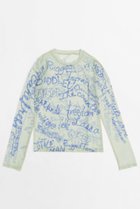 【メゾンスペシャル/MAISON SPECIAL】のHand Painting Sheer Tops/ハンドペインティングシアートップス GRN(グリーン)|ID:prp329100004271080