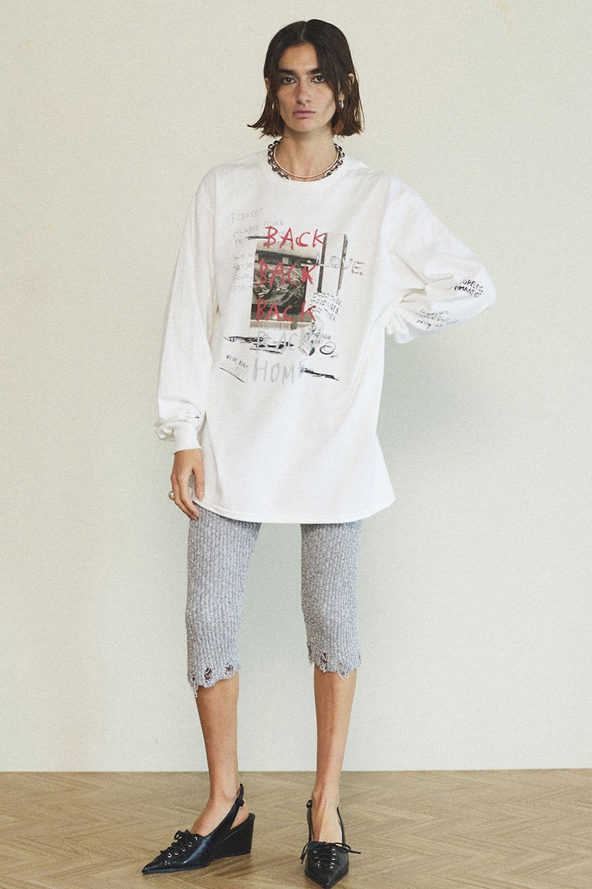 【メゾンスペシャル/MAISON SPECIAL】のBACK HOME Printed T-shirt/BACK HOMEプリントTEE 人気、トレンドファッション・服の通販 founy(ファニー) 　ファッション　Fashion　レディースファッション　Fashion for Women　トップス・カットソー　Cut & Sew Tops　シャツ・ブラウス・オフィスカジュアル　Elegant Blouses & Button-Ups　ロングTシャツ・Tシャツ　Longline T-Shirts & Tees　カットソー・ベーシックTシャツ　Cut-and-Sewn Tops / Stretch Tees & Basics　おすすめ　Recommended / Our Picks　インナー　Innerwear　スリーブ　Sleeve, Long Sleeve / Short Sleeve　プリント　Print, Printed Pattern　ロング　Long, Long-Length　other-6|ID: prp329100004271083 ipo3291000000032876575