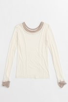 【メゾンスペシャル/MAISON SPECIAL】の2way Neck Sheer Docking Tops/2WAYネックシアードッキングトップス WHT(ホワイト)|ID:prp329100004271084