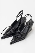 【メゾンスペシャル/MAISON SPECIAL】のLace Up Pointed Pumps/レースアップポインテッドパンプス BLK(ブラック)|ID:prp329100004271091