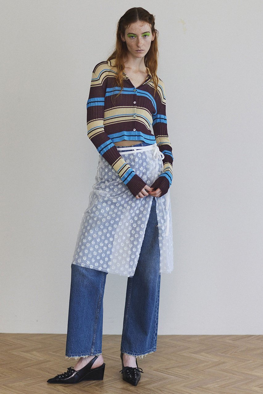 【メゾンスペシャル/MAISON SPECIAL】のMulti Fabric Glitter Flower Wrap Skirt/マルチファブリックキラキラフラワーラップスカート 人気、トレンドファッション・服の通販 founy(ファニー) 　ファッション　Fashion　レディースファッション　Fashion for Women　スカート　Skirts　ロングスカート　Long Skirts / Maxi & Midi Skirts　ギャザー　Gathered, Ruffled　シアー　Sheer, See-Through　ジャケット　Jacket, Outerwear　スパンコール　Sequins, Sequin Embellishment　チュール　Tulip, Tulip Motif　デニム　Denim, Jeans Material　ビスチェ　Bustier, Corset Top　ブルゾン　Blouson, Bomber Jacket　ペチコート　Petticoat, Underskirt　羽織　Haori, Light Jacket　モチーフ　Motif, Design Theme　ラップ　Wrap, Wrap Design　レース　Lace, Lace Fabric　ロング　Long, Long-Length　おすすめ　Recommended / Our Picks　other-8|ID: prp329100004271095 ipo3291000000035056702