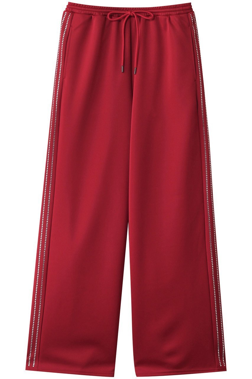 【メゾンスペシャル/MAISON SPECIAL】のSide Rhinestone Pants/サイドラインストーンパンツ インテリア・キッズ・メンズ・レディースファッション・服の通販 founy(ファニー) 　ファッション　Fashion　レディースファッション　Fashion for Women　パンツ　Pants & Trousers　カットソー　Cut and Sewn Top　シンプル　Simple, Minimal　ジャケット　Jacket, Outerwear　スタイリッシュ　Stylish, Fashionable　ストレート　Straight, Straight Cut　ストーン　Stone, Gem-Like　スポーツ　Sports, Activewear　スポーティ　Sporty, Casual Athletic　定番　Standard, Basic Item　ミックス　Mix, Mixed Style　リラックス　Relax, Relaxed Fit　おすすめ　Recommended / Our Picks　RED(レッド)|ID: prp329100004271100 ipo3291000000035951275