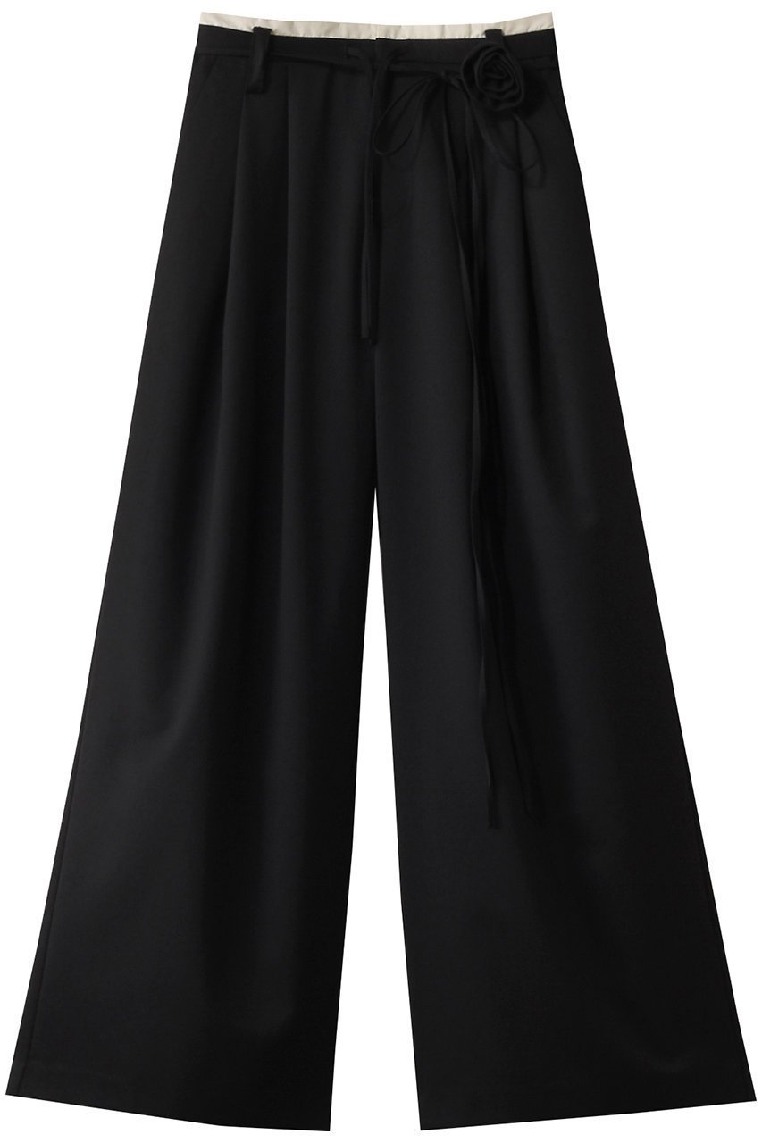 【メゾンスペシャル/MAISON SPECIAL】のMotif Super Wide Double Waisted Pants/モチーフスーパーワイドダブルウエストパンツ インテリア・キッズ・メンズ・レディースファッション・服の通販 founy(ファニー) 　ファッション　Fashion　レディースファッション　Fashion for Women　パンツ　Pants & Trousers　シンプル　Simple, Minimal　ジャケット　Jacket, Outerwear　スタイリッシュ　Stylish, Fashionable　セットアップ　Set-Up, Coordinated Outfit　ダブル　Double, Double-Breasted　トレンド　Trend, Trending Now　フィット　Fit, Slim Fit　モダン　Modern, Contemporary　モチーフ　Motif, Design Theme　リラックス　Relax, Relaxed Fit　おすすめ　Recommended / Our Picks　エレガント 上品　Elegant　BLK(ブラック)|ID: prp329100004271101 ipo3291000000035055711