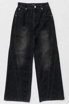 【メゾンスペシャル/MAISON SPECIAL】のWide Straight Flocking Denim Pants/ストレートワイドフロッキーデニムパンツ BLK(ブラック)|ID: prp329100004271103 ipo3291000000029678877