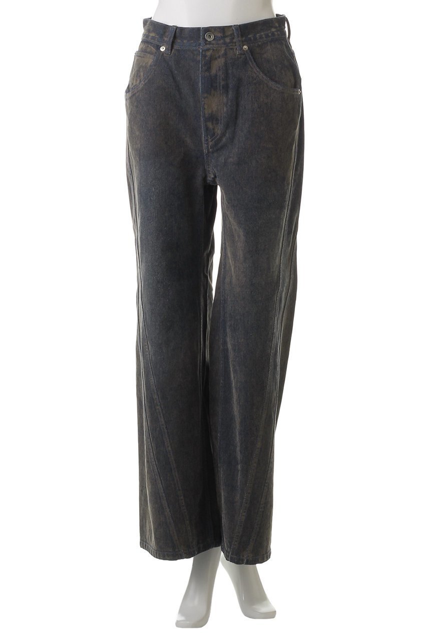 【メゾンスペシャル/MAISON SPECIAL】のWide Straight Flocking Denim Pants/ストレートワイドフロッキーデニムパンツ 人気、トレンドファッション・服の通販 founy(ファニー) 　ファッション　Fashion　レディースファッション　WOMEN　パンツ　Pants　デニムパンツ　Denim Pants　ジャケット　Jacket　ストレート　Straight　セットアップ　Set Up　デニム　Denim　ルーズ　Loose　ロング　Long　ワイド　Wide　other-2|ID: prp329100004271103 ipo3291000000031373097