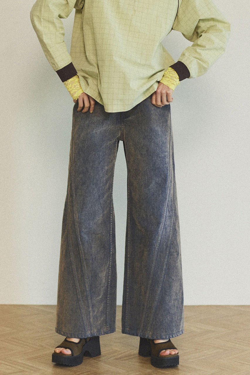 【メゾンスペシャル/MAISON SPECIAL】のWide Straight Flocking Denim Pants/ストレートワイドフロッキーデニムパンツ 人気、トレンドファッション・服の通販 founy(ファニー) 　ファッション　Fashion　レディースファッション　WOMEN　パンツ　Pants　デニムパンツ　Denim Pants　ジャケット　Jacket　ストレート　Straight　セットアップ　Set Up　デニム　Denim　ルーズ　Loose　ロング　Long　ワイド　Wide　other-7|ID: prp329100004271103 ipo3291000000031373107
