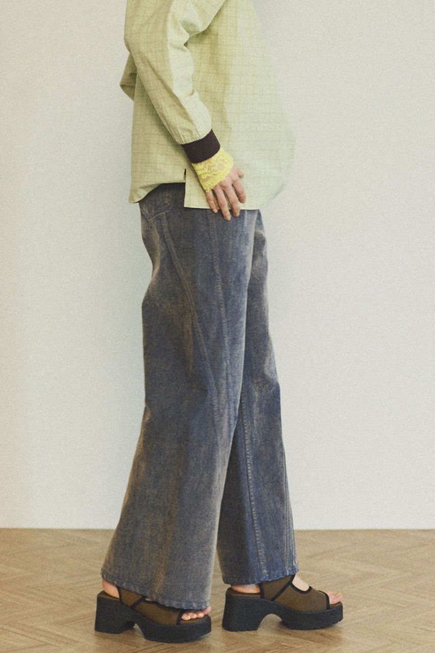 【メゾンスペシャル/MAISON SPECIAL】のWide Straight Flocking Denim Pants/ストレートワイドフロッキーデニムパンツ 人気、トレンドファッション・服の通販 founy(ファニー) 　ファッション　Fashion　レディースファッション　WOMEN　パンツ　Pants　デニムパンツ　Denim Pants　ジャケット　Jacket　ストレート　Straight　セットアップ　Set Up　デニム　Denim　ルーズ　Loose　ロング　Long　ワイド　Wide　other-8|ID: prp329100004271103 ipo3291000000031373109