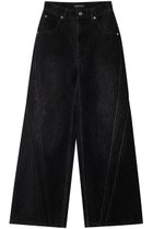 【メゾンスペシャル/MAISON SPECIAL】のWide Straight Flocking Denim Pants/ストレートワイドフロッキーデニムパンツ BLK(ブラック)|ID: prp329100004271103 ipo3291000000034910062