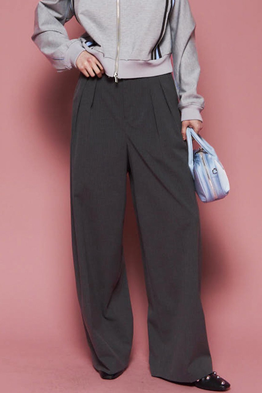 【メゾンスペシャル/MAISON SPECIAL】のTwo Tuck Curve Wide Tapered Pants/2タックカーブワイドテーパードパンツ インテリア・キッズ・メンズ・レディースファッション・服の通販 founy(ファニー) 　ファッション　Fashion　レディースファッション　Fashion for Women　パンツ　Pants & Trousers　ジャケット　Jacket, Outerwear　セットアップ　Set-Up, Coordinated Outfit　ワイド　Wide, Wide Fit　エレガント 上品　Elegant　C.GRY(チャコールグレー)|ID: prp329100004271104 ipo3291000000033342558