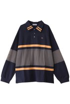 【メゾンスペシャル/MAISON SPECIAL】のMesh Fabric Combination Rugby Shirt/メッシュコンビラガーシャツ NVY(ネイビー)|ID: prp329100004271108 ipo3291000000032890136
