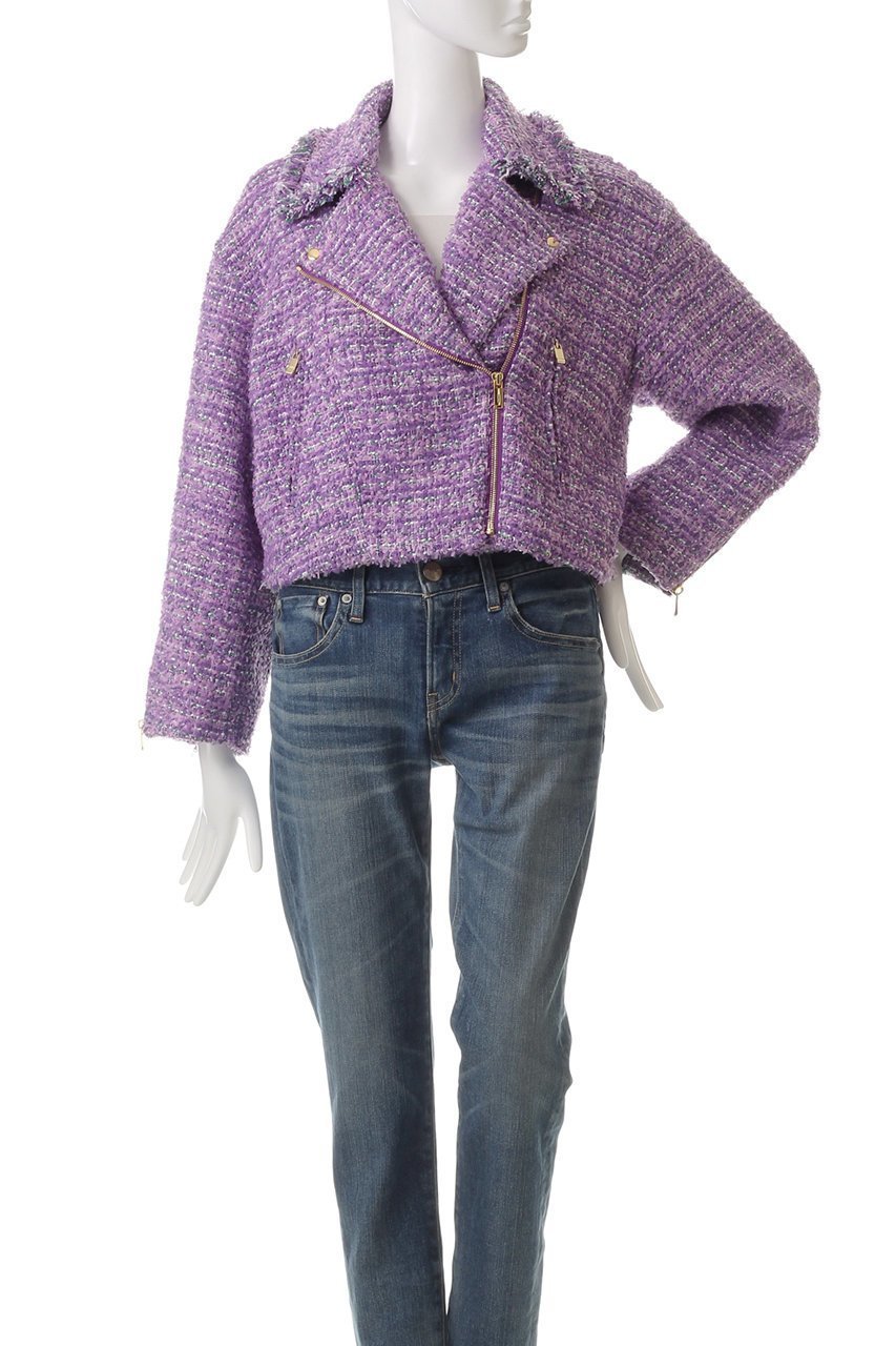 【ミュベール/MUVEIL】のライダースジャケット 人気、トレンドファッション・服の通販 founy(ファニー) 　ファッション　Fashion　レディースファッション　WOMEN　アウター　Coat Outerwear　ジャケット　Jackets　ライダース　Riders Jacket　コンパクト　Compact　ジャケット　Jacket　チェーン　Chain　ツイード　Tweed　ボトム　Bottom　ライダースジャケット　Riders Jacket　other-2|ID: prp329100004271111 ipo3291000000031373183