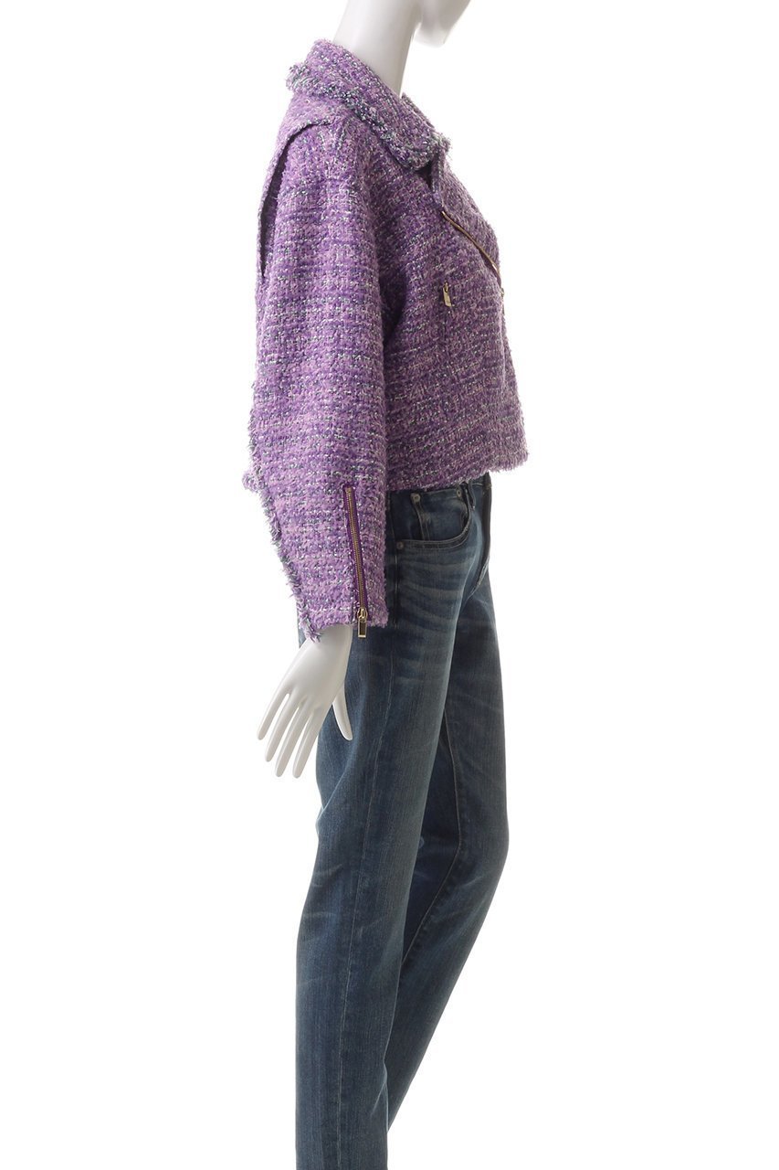【ミュベール/MUVEIL】のライダースジャケット 人気、トレンドファッション・服の通販 founy(ファニー) 　ファッション　Fashion　レディースファッション　WOMEN　アウター　Coat Outerwear　ジャケット　Jackets　ライダース　Riders Jacket　コンパクト　Compact　ジャケット　Jacket　チェーン　Chain　ツイード　Tweed　ボトム　Bottom　ライダースジャケット　Riders Jacket　other-3|ID: prp329100004271111 ipo3291000000031373184