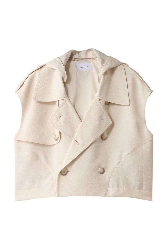 【スタニングルアー/STUNNING LURE】のショートトレンチポンチョ インテリア・キッズ・メンズ・レディースファッション・服の通販 founy(ファニー) https://founy.com/ ファッション Fashion レディースファッション Fashion for Women アウター Coat / Outerwear Collection コート・ロングコート・ピーコート Long Coats, Peacoats & More ポンチョ・ケープコート Ponchos & Capes ショート Short, Short Length 軽量 Lightweight, Ultra Light |ID: prp329100004271114 ipo3291000000032937844