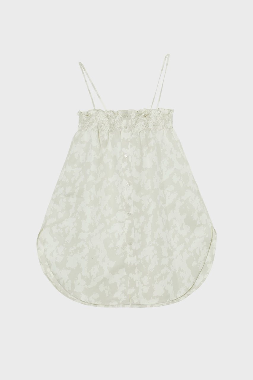 【スタニングルアー/STUNNING LURE】のシャーリングキャミシャツ インテリア・キッズ・メンズ・レディースファッション・服の通販 founy(ファニー) 　ファッション　Fashion　レディースファッション　Fashion for Women　トップス・カットソー　Cut & Sew Tops　キャミソール&ノースリーブ　Camisoles & Sleeveless Tops　シャツ・ブラウス・オフィスカジュアル　Elegant Blouses & Button-Ups　ロングTシャツ・Tシャツ　Longline T-Shirts & Tees　カットソー・ベーシックTシャツ　Cut-and-Sewn Tops / Stretch Tees & Basics　キャミソール　Camisole, Spaghetti Strap Top　ギャザー　Gathered, Ruffled　グログラン　Grosgrain, Grosgrain Ribbon　タンク　Tank Top, Sleeveless Top　ラウンド　Round, Round Neck　ライトイエロー|ID: prp329100004271122 ipo3291000000035922469