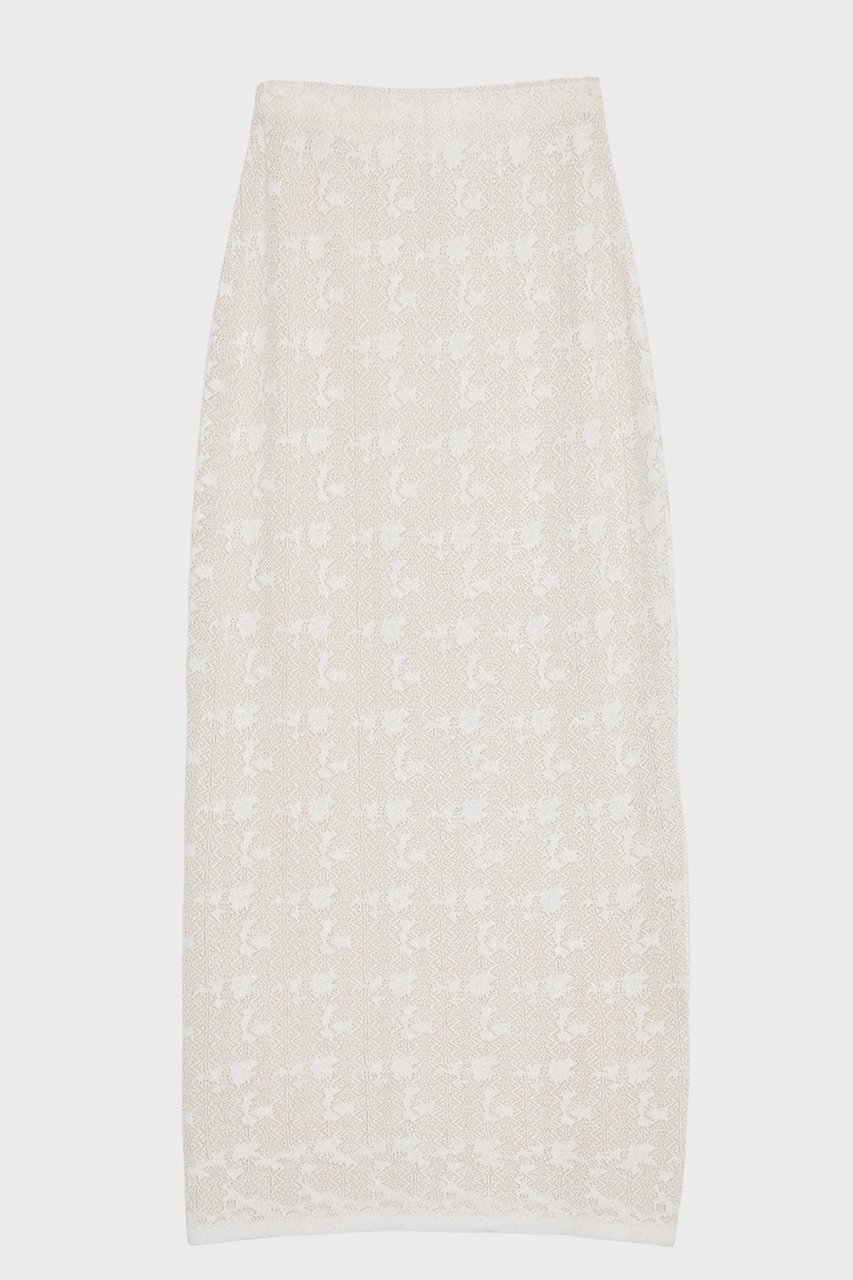 【スタニングルアー/STUNNING LURE】のIラインスカート インテリア・キッズ・メンズ・レディースファッション・服の通販 founy(ファニー) 　ファッション　Fashion　レディースファッション　Fashion for Women　スカート　Skirts　ロングスカート　Long Skirts / Maxi & Midi Skirts　ジャカード／ジャガード　Jacquard, Woven Pattern　ストレート　Straight, Straight Cut　ロング　Long, Long-Length　オフホワイト|ID: prp329100004271123 ipo3291000000035056543