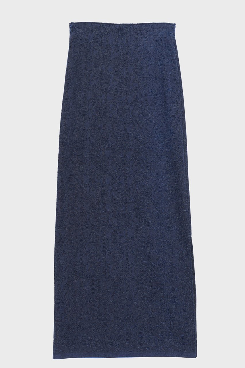 【スタニングルアー/STUNNING LURE】のIラインスカート インテリア・キッズ・メンズ・レディースファッション・服の通販 founy(ファニー) 　ファッション　Fashion　レディースファッション　Fashion for Women　スカート　Skirts　ロングスカート　Long Skirts / Maxi & Midi Skirts　ジャカード／ジャガード　Jacquard, Woven Pattern　ストレート　Straight, Straight Cut　ロング　Long, Long-Length　ネイビー|ID: prp329100004271123 ipo3291000000035056544