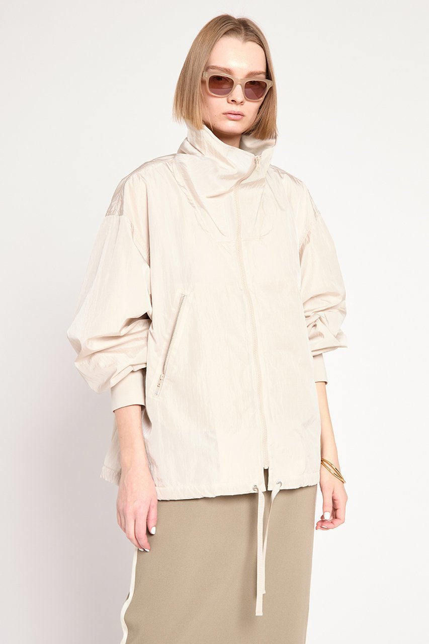 【サードマガジン/THIRD MAGAZINE】の【別注】KATHARINE HAMNETT×THIRD MAGAZINE/ HIGHNECK ZIP JACKET 人気、トレンドファッション・服の通販 founy(ファニー) 　ファッション　Fashion　レディースファッション　Fashion for Women　アウター　Coat / Outerwear Collection　レディースジャケット・軽アウター　Jackets　オーガニック　Organic Cotton　コレクション　Collection, Seasonal Line　ジャケット　Jacket, Outerwear　スペシャル　Special, Limited Edition　トレンド　Trend, Trending Now　ハイネック　High Neck, Mock Neck　パターン　Pattern, Design Print　ビンテージ　Vintage, Retro Style　フェイス　Face, Facial Design　別注　Limited Edition, Custom Order　メッシュ　Mesh, Net Fabric　ワッシャー　Washer, Crinkled Finish　other-8|ID: prp329100004277873 ipo3291000000035490369