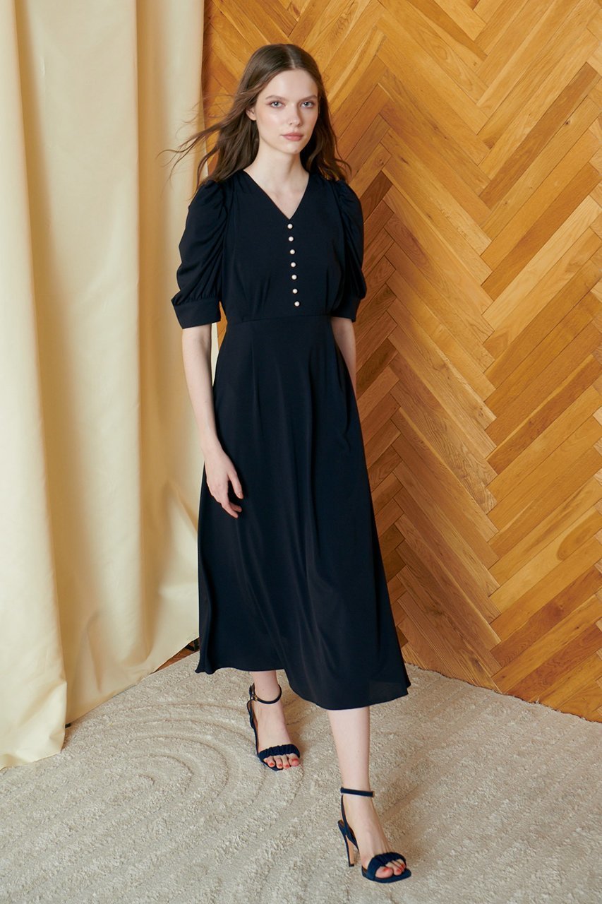 【コルコバード/CORCOVADO】のセミフレアスムースドレス 人気、トレンドファッション・服の通販 founy(ファニー) 　ファッション　Fashion　レディースファッション　WOMEN　ワンピース　Dress　ドレス　Party Dresses　チュニック　Tunic　とろみ　Thickness　オケージョン　Occasion　スリーブ　Sleeve　チュニック　Tunic　ドレス　Dress　パール　Pearl　フェミニン　Feminine　ロング　Long　エレガント 上品　Elegant　春　Spring　other-6|ID: prp329100004286061 ipo3291000000031371697