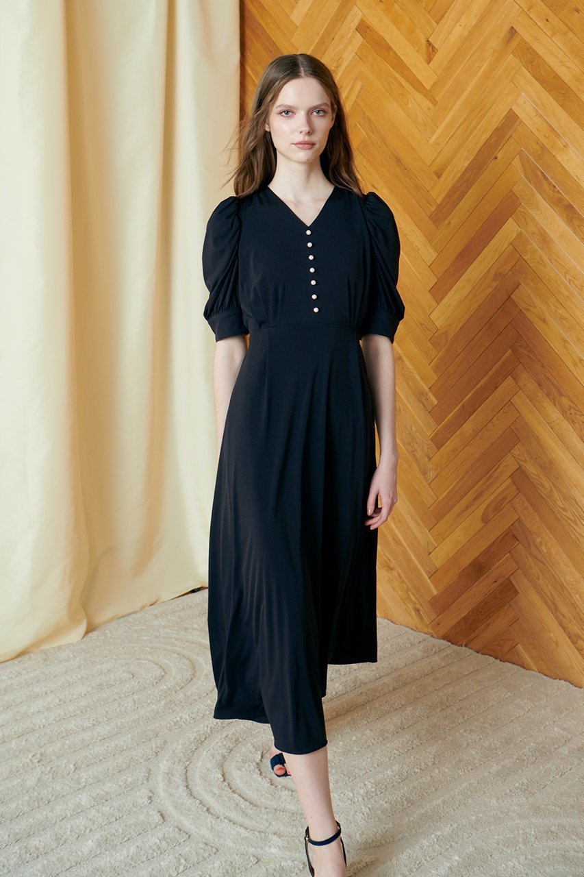【コルコバード/CORCOVADO】のセミフレアスムースドレス 人気、トレンドファッション・服の通販 founy(ファニー) 　ファッション　Fashion　レディースファッション　WOMEN　ワンピース　Dress　ドレス　Party Dresses　チュニック　Tunic　とろみ　Thickness　オケージョン　Occasion　スリーブ　Sleeve　チュニック　Tunic　ドレス　Dress　パール　Pearl　フェミニン　Feminine　ロング　Long　エレガント 上品　Elegant　春　Spring　other-7|ID: prp329100004286061 ipo3291000000031371699