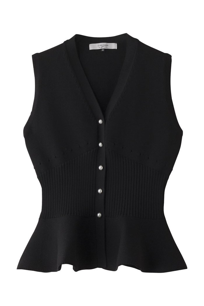 【コルコバード/CORCOVADO】のペプラムニットジレ インテリア・キッズ・メンズ・レディースファッション・服の通販 founy(ファニー) https://founy.com/ ファッション Fashion レディースファッション WOMEN アウター Coat Outerwear ジャケット Jackets カットソー Cut And Sew ジャケット Jacket パール Pearl フィット Fit フェミニン Feminine フレア Flare ベスト Vest ペプラム Peplum |ID: prp329100004286062 ipo3291000000029752889