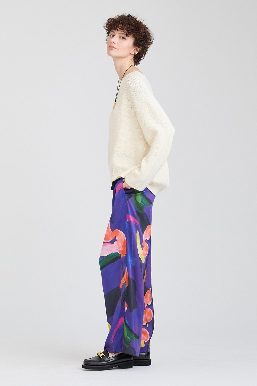 【ハウス オブ ロータス/HOUSE OF LOTUS】のアートフラワープリントパンツ 人気、トレンドファッション・服の通販 founy(ファニー) 　ファッション　Fashion　レディースファッション　Fashion for Women　パンツ　Pants & Trousers　おすすめ　Recommended / Our Picks　グラデーション　Gradient, Ombre　ドレープ　Drape, Draping Fabric　プリント　Print, Printed Pattern　モチーフ　Motif, Design Theme　ラップ　Wrap, Wrap Design　リラックス　Relax, Relaxed Fit　other-7|ID: prp329100004286067 ipo3291000000032901706